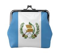 Flag of Guatemala Coin Purse-Leather Kiss Lock Wallet Small Clutch