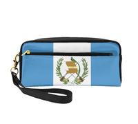 Flag of Guatemala Small Makeup Bag, Double Sided Pencil CasePU Leather Pouch