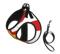 Flag of Guernsey Islands Dog Harness - Equipped with Reflective Straps and Quick Release Buckles - Suitable for Small Cats and Dogs