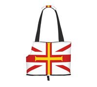 Flag of Guernsey Islands Dog Purse Carrier,Pet Tote Bag, Bag for Small Dogs Cats Puppy