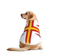 Flag of Guernsey Islands Dog Shirt for Large & Medium Dogs - Mesh Breathable Pet T-Shirts, Perfect for Daily Wear and Special Occasions