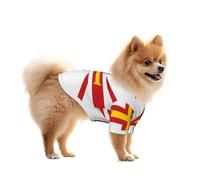Flag of Guernsey Islands Dog Shirt Vest - Summer Pet Clothes for Small Dogs, Suitable for Walking and Outdoor Activities