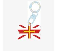 Flag of Guernsey Islands Dog Tags for Pets,Bone-Shaped Acrylic Pet ID Tags,Perfect for Small to Large Dogs and Cats,Cute & Functional