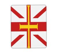 Flag of Guernsey Islands Gaming Mouse Pad, Full-Print Design with 3mm Rubber Base, Ergonomic and Durable for Office, Gaming, and Study