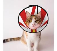 Flag of Guernsey Islands Soft Dog Cone Collar, Depets Adjustable Recovery Pet Cone E-Collar for Cats Kittens Rabbits, Comfy Elizabethan Collar