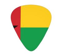 Flag of Guinea-Bissau Stylish and durable guitar picks, three types of thin, medium and heavy guitar picks (12 pieces), suitable for guitar, bass, electric guitar, ukulele,