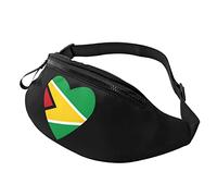 Flag of Guyana Heart Casual Fanny Pack Men's and Women's Leisure Sports Waist Bag Sports Day Exercise Gift