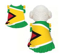 Flag of Guyana L Pet Apparel for Small Dogs-Cute Summer Outfit for Puppy, Soft Breathable Pet Clothes for Cat