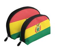 Flag of Guyana Moon Cosmetic Bag, Travel Makeup Pouch, Portable Waterproof Cosmetic Pouch for Girls Women., Flag Of Bolivia, One Size