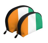 Flag of Guyana Moon Cosmetic Bag, Travel Makeup Pouch, Portable Waterproof Cosmetic Pouch for Girls Women., Flag Of Cote D'Ivoire, One Size