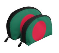 Flag of Guyana Moon Cosmetic Bag, Travel Makeup Pouch, Portable Waterproof Cosmetic Pouch for Girls Women., Flag Of Bangladesh, One Size