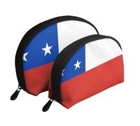 Flag of Guyana Moon Cosmetic Bag, Travel Makeup Pouch, Portable Waterproof Cosmetic Pouch for Girls Women., Flag Of Chile, One Size