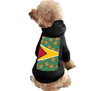 Flag of Guyana Pineapple Guyanese Cute Dog And Cat Clothes Pet Hoodie Sweatshirt Pullover Sweater Coat
