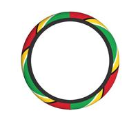 Flag of Guyana Print Car Steering Wheel Covers for Women, Universal 15 inch Car SUV, Anti-Slip Steering Wheel Protective Cover