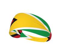 Flag of Guyana Prints Elastic Sports Headband Breathable and Sweat-Wicking Suitable for Yoga Running and Fitness