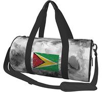 Flag of Guyana Travel Luggage Duffel Bag Sports Rolling Foldable Duffel Bag, Marbling