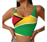 Flag of Guyana Women's Sports Vest M Lightweight, Breathable for Fitness, Yoga, Outdoor Activities Black