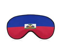 Flag of Haiti Sleep Eye Mask Soft Eye Covers Blocking Lights Blindfold with Adjustable Strap for Travel Nap