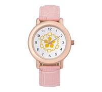 Flag of Hamilton Funny Women's Wrist Watch with Leather Strap