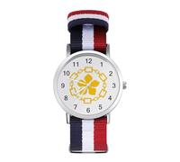 Flag of Hamilton Slim Men's Watch Quartz with Nylon Band for Women
