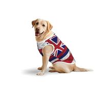Flag of Hawaii American Dog Clothes for Medium and Large Dogs - Soft Cotton Pet Clothing for Daily Wear, Walking, (Large, Blue,Yellow)