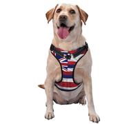 Flag of Hawaii American Dog Harness - Equipped with pet Leash Reflective Straps and Quick Release Buckles - Suitable for All Types of Dogs