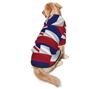 Flag of Hawaii American Dog Hoodie for Medium and Large Dogs – Soft Polyester Pet Clothes, Suitable for All Seasons