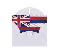 Flag Of Hawaii American Elegant Pearl Paper Holiday Greeting Card For Christmas, Blessing Card，Birthday, Valentine'S Day
