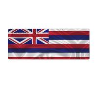 Flag of Hawaii American Long and Large Rubber Mouse pad for Office Computers 12x31.5in