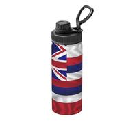 Flag of Hawaii American Printed Vacuum Insulated Mug 18 oz - Suitable for Mountaineering, Camping, Gym, Office and Daily Use