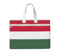Flag of Hungary 10.6 * 15 Inch Handheld Bag 2 Zipper Pockets Generous Capacity for Files - Ideal for dy and TravelWork,Stu