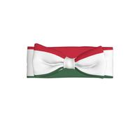 Flag of Hungary Adorable Baby Bow Headband Soft and Stretchy Infant Hair Accessory for 0-6 Months Baby Showers soft skin-friendly elastic