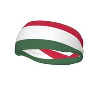 Flag of Hungary Headband Hair Sweat Headband Head Wrap Hair Non-Slip Stretchable Washable Makeup Headband