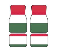 Flag of Hungary Print 4-Piece Car Floor Mats Set Waterproof Foot Pads Full Coverage Vans Sedans Trucks