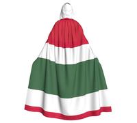 Flag Of Hungary Printed Hooded Cloak Robe Cloak Witch Vampires Grim Reaper Devil For Boy Girl Cosplay Costume