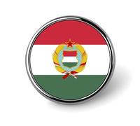 Flag of Hungary Round Brooch Pin Lapel Pins Tie Suit Dress Accessories for Men Women Wedding Birthday
