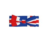 Flag of Iceland Adorable Baby Bow Headband Soft and Stretchy Infant Hair Accessory for 0-6 Months Baby Showers soft skin-friendly elastic