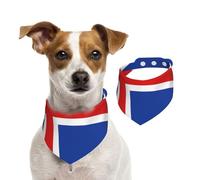 Flag of Iceland Dog Bandana for Small Medium Large Dogs, Cat Dogs Kerchief Triangle Bibs Scarf for Girl Or Boy