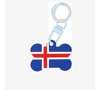 Flag of Iceland Dog Tags for Pets,Bone-Shaped Acrylic Pet ID Tags,Perfect for Small to Large Dogs and Cats,Cute & Functional
