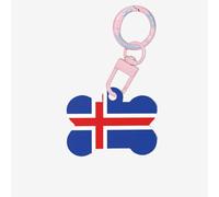 Flag of Iceland Dog Tags for Pets,Bone-Shaped Acrylic Pet ID Tags,Perfect for Small to Large Dogs and Cats,Cute & Functional