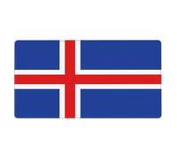 Flag of Iceland Extra Large Rubber Mouse pad 16x29.5in, Strong Adhesion, Durable, Suitable for a Wide Range of Occasions