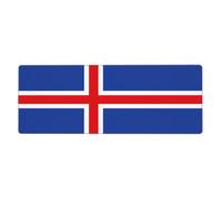 Flag of Iceland Keyboard and Mouse Pad, Extra Large Desk Cover, Spill Resistance Mat for Smooth Tracking