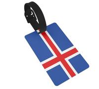 Flag of Iceland Luggage Tags for Suitcases - Durable PVC ID Tags with Detachable Straps for Travel, Backpack, Golf Bag, Anti-Loss