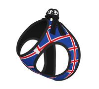 Flag Of Iceland Pet Leash Vest For Small Dogs Cats Reflective Adjustable Soft Outdoor Walking Hiking Training