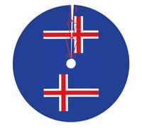 Flag Of Iceland Print Christmas Tree Skirt Holiday Decor Xmas Accessory Mat For Living Room Fireplace