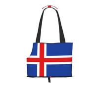 Flag of Iceland Print Dog Purse Carrier for Small Dogs and Cats