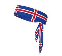 Flag Of Iceland Print Ninja Headbands,Adjustable Head Tie For Men, Sports Sweatband For Yoga Running Basketball