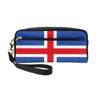 Flag of Iceland Print Pencil Case Makeup Bag for Accessory Cosmetic Stationery Toiletry Travel Companion