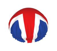 Flag of Iceland Print Shower Cap Bath Caps Elastic Reusable Shower Hair Cap Double Layers Hair Cap