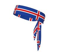 Flag of Iceland Print Sports Head Tie Bandanas – Comfortable Athletic Sweatbands for Running, Yoga, Cycling, and More